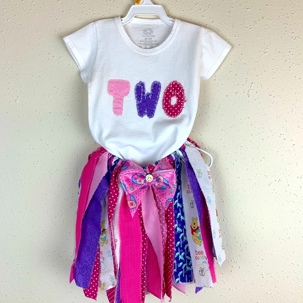 Custom Made 2nd Birthday T-Shirt & Skirt Kids
